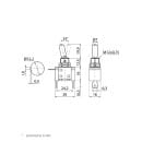 Выключатель-тумблер ASW-07D 1P 12В AC/DC 25А (3c) ON-OFF с фиксацией с желтой LED подсветкой TDM SQ0747-0287 (SQ0747-0287) 