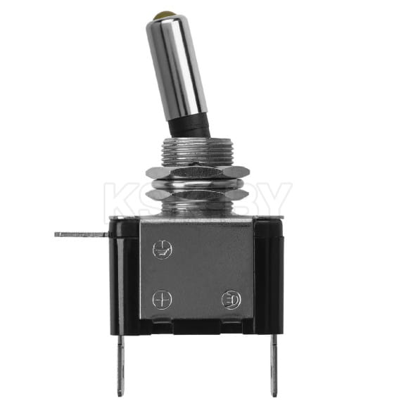 Выключатель-тумблер ASW-07D 1P 12В AC/DC 25А (3c) ON-OFF с фиксацией с желтой LED подсветкой TDM SQ0747-0287 (SQ0747-0287) 
