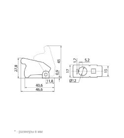 Защитная крышка SAC-01 для тумблеров типа KN и ASW синяя TDM SQ0747-0306