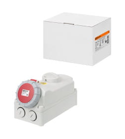 Розетка настенная с выключателем и блокировкой IP67 63А 3Р+РЕ+N 380В TDM SQ0611-0070