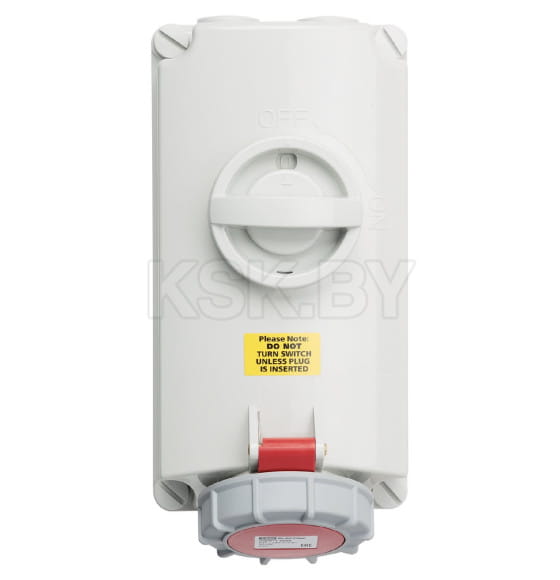 Розетка настенная с выключателем и блокировкой IP67 63А 3Р+РЕ 380В TDM SQ0611-0069 (SQ0611-0069) 