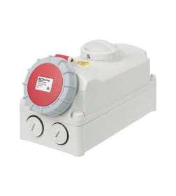 Розетка настенная с выключателем и блокировкой IP67 32А 3Р+РЕ+N 380В TDM SQ0611-0068
