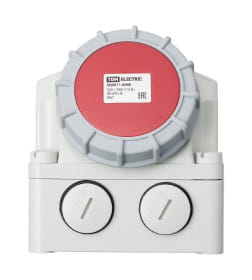 Розетка настенная с выключателем и блокировкой IP67 32А 3Р+РЕ+N 380В TDM SQ0611-0068