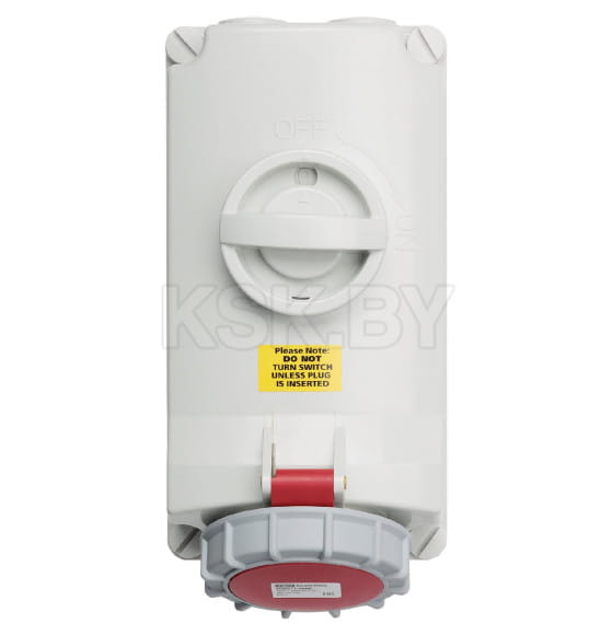 Розетка настенная с выключателем и блокировкой IP67 16А 3Р+РЕ+N 380В TDM SQ0611-0066 (SQ0611-0066) 