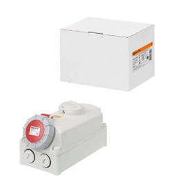 Розетка настенная с выключателем и блокировкой IP67 16А 3Р+РЕ 380В TDM SQ0611-0065