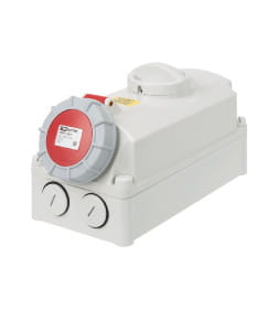 Розетка настенная с выключателем и блокировкой IP67 16А 3Р+РЕ 380В TDM SQ0611-0065
