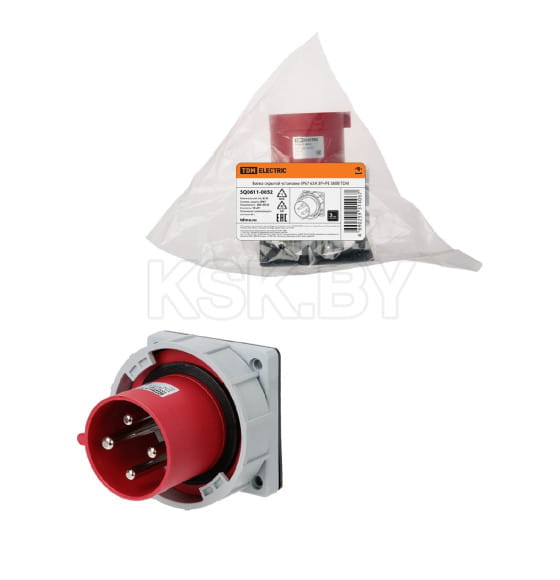 Вилка скрытой установки IP67 63А 3Р+РЕ 380В TDM SQ0611-0052 (SQ0611-0052) 