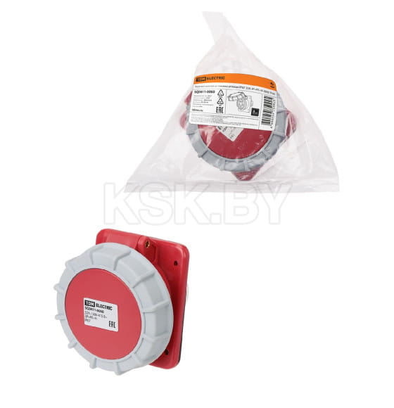 Розетка скрытой установки угловая IP67 32А 3Р+РЕ+N 380В TDM SQ0611-0060 (SQ0611-0060) 