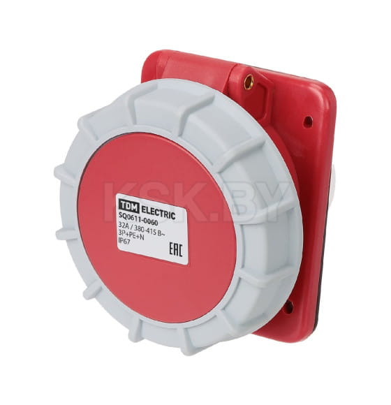 Розетка скрытой установки угловая IP67 32А 3Р+РЕ+N 380В TDM SQ0611-0060 (SQ0611-0060) 