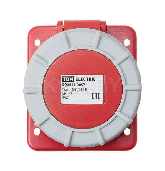 Розетка скрытой установки угловая IP67 16А 3Р+РЕ 380В TDM SQ0611-0057 (SQ0611-0057) 