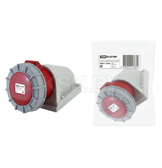 Розетка наружной установки IP67 32А 3Р+РЕ+N 380В TDM SQ0611-0032 (SQ0611-0032) 