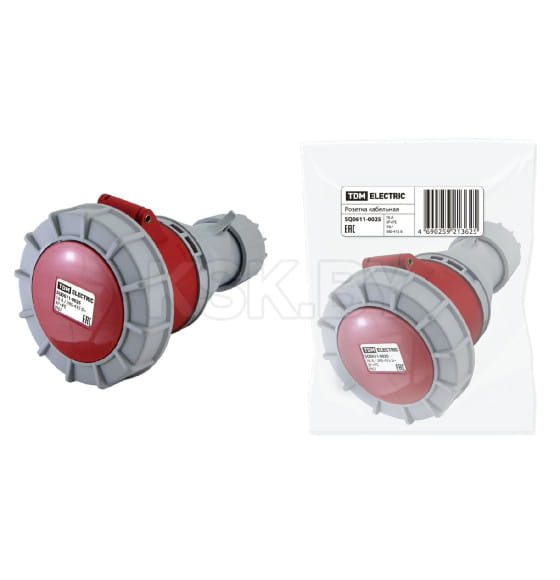 Розетка кабельная IP67 16А 3Р+РЕ 380В TDM SQ0611-0025 (SQ0611-0025) 