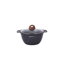 Кастрюля Kukmara (3л) кгг32а "Granit ultra blue" (стекл. крышка)