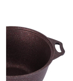 Кастрюля Kukmara (4л) кгаи42а "Granit Ultra Induction red" (стекл. крышка)