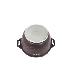 Кастрюля Kukmara (4л) кгаи42а "Granit Ultra Induction red" (стекл. крышка)