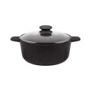 Кастрюля из литого алюминия со стеклянной крышкой 24 см 4 л MAUNFELD GALAXITE MF24GLX01CR (КА-00026266) 