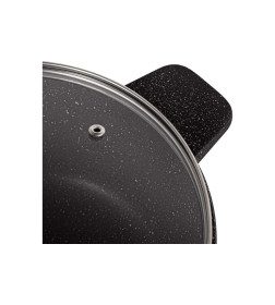 Кастрюля из литого алюминия со стеклянной крышкой 24 см 4 л MAUNFELD GALAXITE MF24GLX01CR