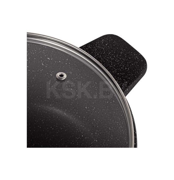 Кастрюля из литого алюминия со стеклянной крышкой 24 см 4 л MAUNFELD GALAXITE MF24GLX01CR (КА-00026266) 
