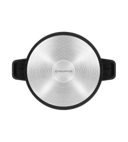 Кастрюля из литого алюминия со стеклянной крышкой 24 см 4 л MAUNFELD GALAXITE MF24GLX01CR