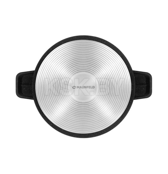 Кастрюля из литого алюминия со стеклянной крышкой 24 см 4 л MAUNFELD GALAXITE MF24GLX01CR (КА-00026266) 