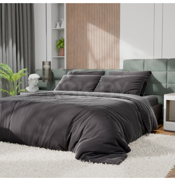 Постельное бельё Этель Евро Tencel 200*220см, 230*245см, 50*70см-2шт, цвет чёрный (10655074) 