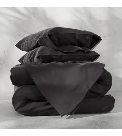 Постельное бельё Этель 1,5сп Tencel 155*210см, 160*245см, 50*70см-2шт, цвет чёрный