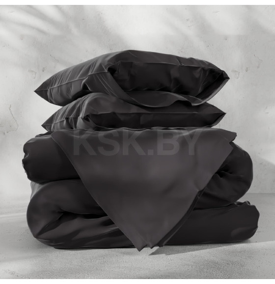 Постельное бельё Этель Евро Tencel 200*220см, 230*245см, 50*70см-2шт, цвет чёрный (10655074) 