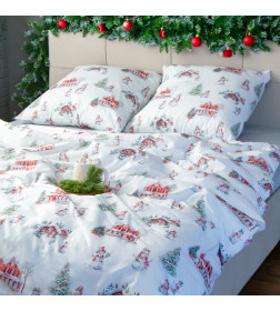 Постельное бельё "Этель" Funny snowman 2 сп 175х215 см, 200х220 см,70х70 см -2 шт,поплин 125 г/м2
