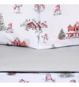 Постельное бельё "Этель" Funny snowman 2 сп 175х215 см, 200х220 см,70х70 см -2 шт,поплин 125 г/м2