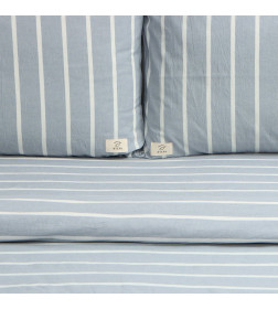 Постельное бельё Этель 2 сп Blue stripe, 180х210см,220х240см,50х70-2шт, жатый хлопок,140 г/м2