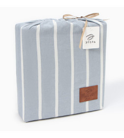 Постельное бельё Этель 2 сп Blue stripe, 180х210см,220х240см,50х70-2шт, жатый хлопок,140 г/м2