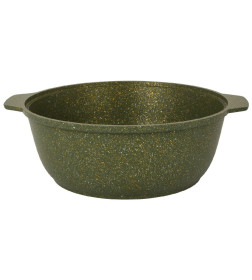 Кастрюля-жаровня Kukmara (3л) ж31tsml "Trendy style malachite" (стекл. крышка)