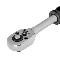 Трещотка 1/4" 45 зубьев, с быстрым сбросом, CrV, хром Сибртех 14000