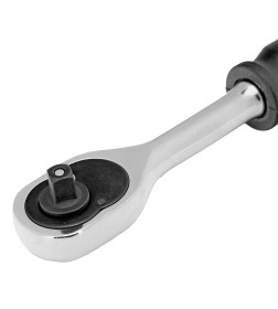 Трещотка 1/4" 45 зубьев, с быстрым сбросом, CrV, хром Сибртех 14000