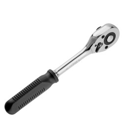 Трещотка 1/2" 45 зубьев, с быстрым сбросом, CrV, хром Сибртех 14004