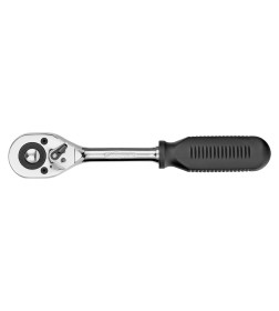 Трещотка 1/2" 45 зубьев, с быстрым сбросом, CrV, хром Сибртех 14004