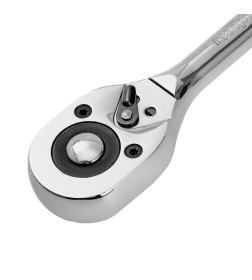 Трещотка 1/2" 45 зубьев, с быстрым сбросом, CrV, хром Сибртех 14004