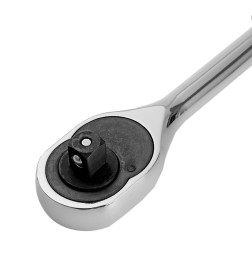 Трещотка 1/2" 45 зубьев, с быстрым сбросом, CrV, хром Сибртех 14004