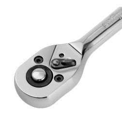 Трещотка 1/4" 45 зубьев, цельнометаллическая, с быстрым сбросом, CrV, хром Сибртех 14014