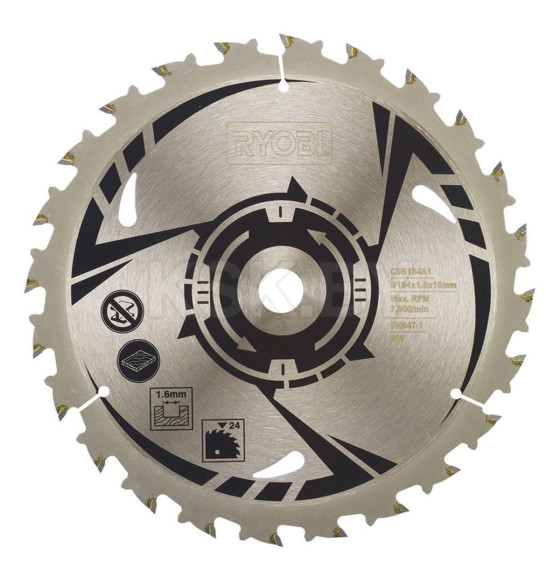 Диск пильный по дереву 184x16 мм CSB184A1 RYOBI 5132003615 (5132003615) 