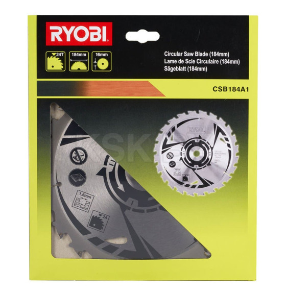Диск пильный по дереву 184x16 мм CSB184A1 RYOBI 5132003615 (5132003615) 