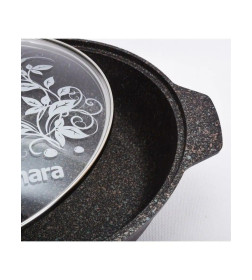 Кастрюля-жаровня Kukmara (5л) жго52а "Granit ultra original" (стекл. крышка)