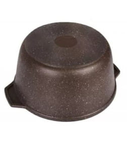 Кастрюля-жаровня Kukmara (5л) жмк52а "Кофейный мрамор" (стекл. крышка)