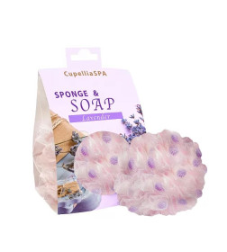 Мочалка для тела с мылом SP50/LV "Lavender" CUPELLIA SPA