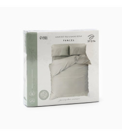Постельное бельё Этель Евро Tencel 200*220см, 230*245см, 50*70см-2шт, цвет светло-серый