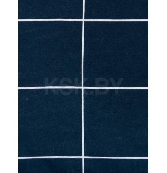Постельное бельё Этель Евро «Клетка», синее, 200×215, 220×240, 50×70-2 штуки, бязь, 125 г/м² (9355730) 