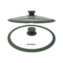 Крышка стеклянная 240 мм с силиконовым ободом круглая NATURAL GREEN PERFECTO LINEA 25-024322 (25-024322) 