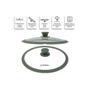 Крышка стеклянная 240 мм с силиконовым ободом круглая NATURAL GREEN PERFECTO LINEA 25-024322 (25-024322) 