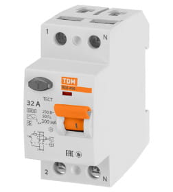 Устройство защитного отключения УЗО ВД1-63S 2Р 32А 300мА TDM SQ0203-0055