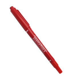 Маркер строительный двухсторонний (красный) VERTEXTOOLS